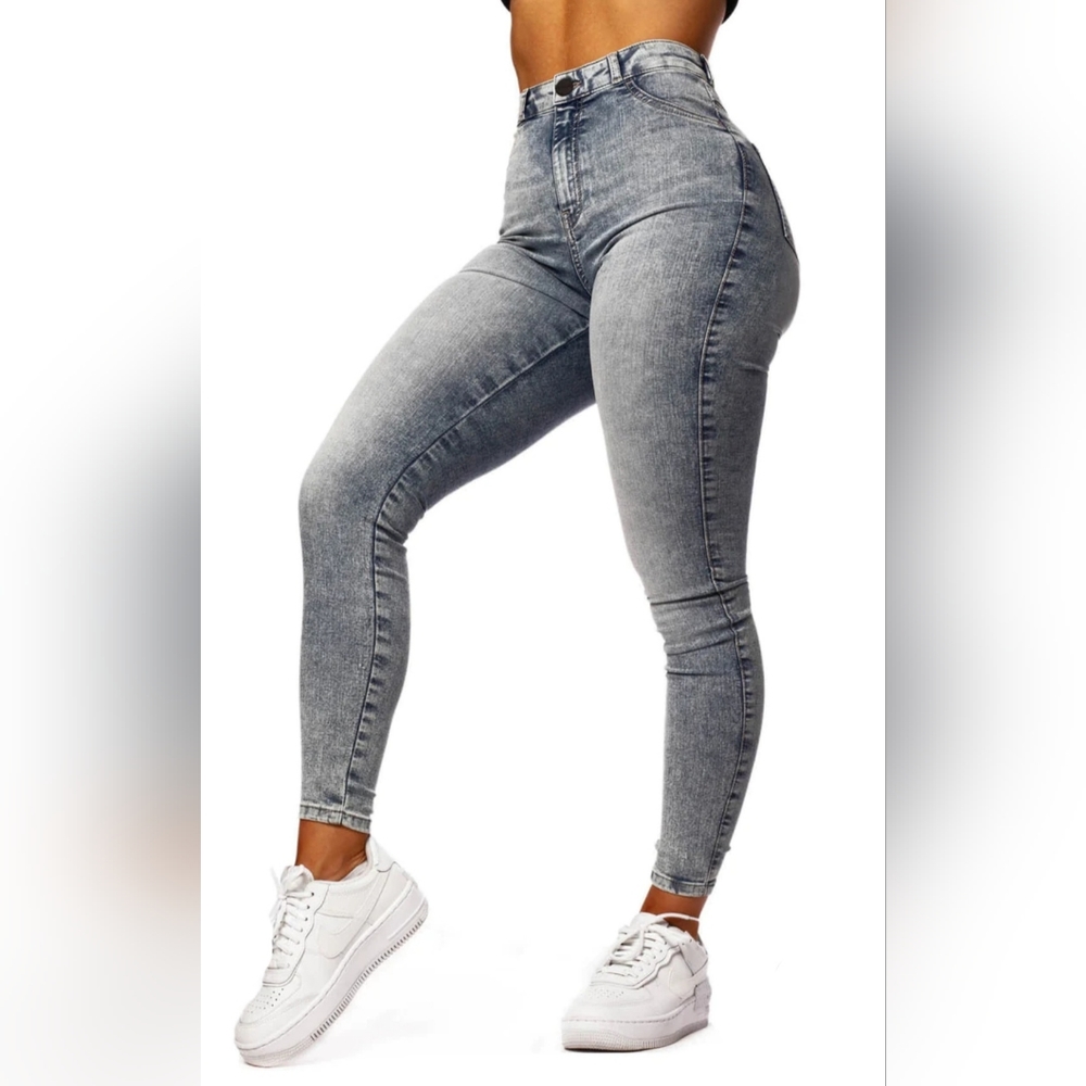 Fit Jeans Small High Rise Skinny Acid Wash